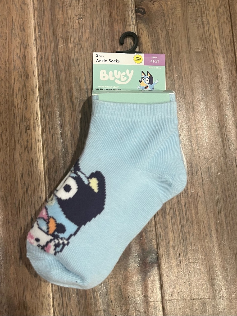 Bluey Bingo Easter Toddler Ankle Socks 3-Pack Size 4T-5T NWT Bunny Easter Egg